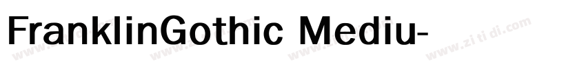 FranklinGothic Mediu字体转换